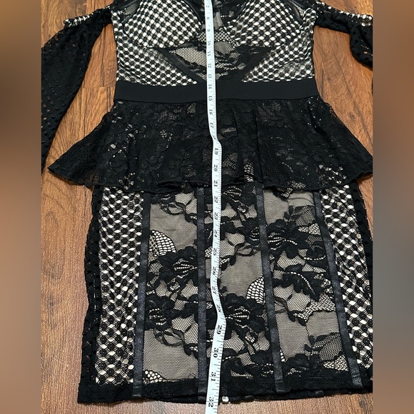 Bebe Black Lace Overlay Dress - Picture 14 of 16